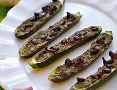Easy Baked Pesto Zucchini