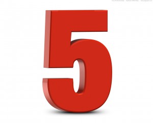 red-number-5