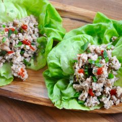 Ginger Sriracha Chicken Lettuce Wraps
