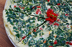 Image of Spinach and Red Pepper Frittata