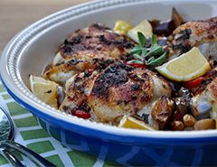 Oregano and Lemon Roasted Chicken Thighs